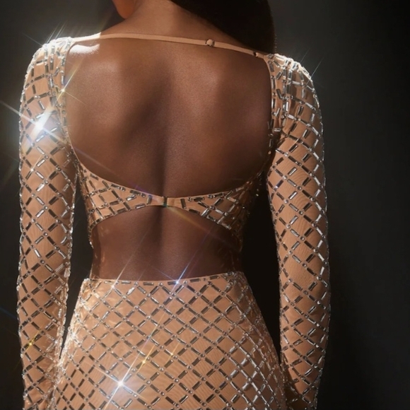 Oh Polly Embellished Nude Top - Picture 6 of 6